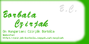 borbala czirjak business card